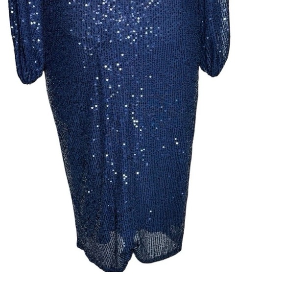 Mac Duggal 42018 Navy Sequin Cocktail Dress Size 8 NWT $358 - Picture 11 of 12